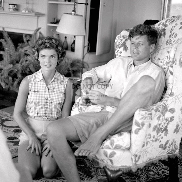Jacqueline Bouvier With Fiancé Senator John F. Kennedy - 5X7, 8X10 or 11X14 Photo (OP-853)