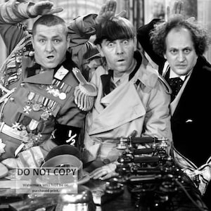 The Three Stooges Larry Fine, Moe & Curly Howard - 5X7, 8X10 or 11X14 Publicity Photo (EP-184)