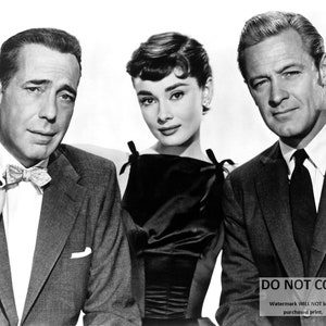 Audrey Hepburn, Humphrey Bogart and William Holden in the 1954 film &quot;Sabrina&quot; - 5X7, 8X10 or 11X14 Publicity Photo (AB-811)