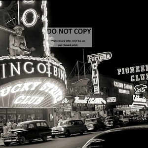 1950s Vintage Photo of the Las Vegas Strip 5X7, 8X10 or 11X14 Photo AA-317 LG-099 5X7 inches
