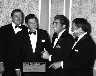 John Wayne, Ronald Reagan, Dean Martin and Frank Sinatra in 1977 - 5X7, 8X10 or 11X14 Photo (EP-575)