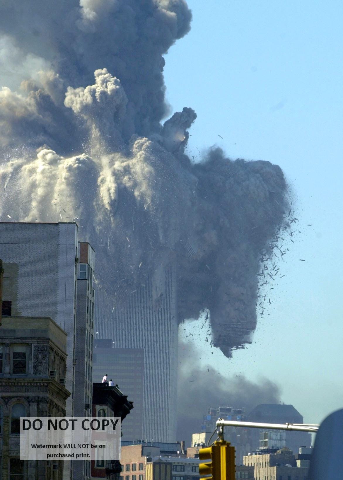 North Tower of the World Trade Center Collapses on September