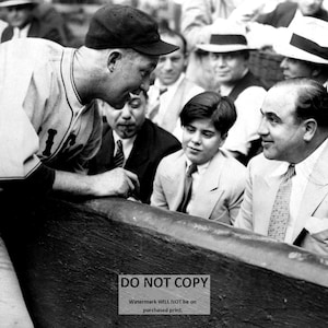 Gabby Hartnett Signs Baseball for Al Capone&#39;s Son, 1931 - Chicago Cubs Photo