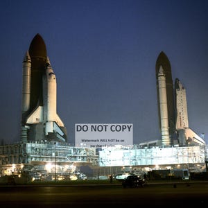 Space Shuttles Atlantis and Columbia Side-by-Side - 5X7, 8X10 or 11X14 NASA Photo (EP-271)