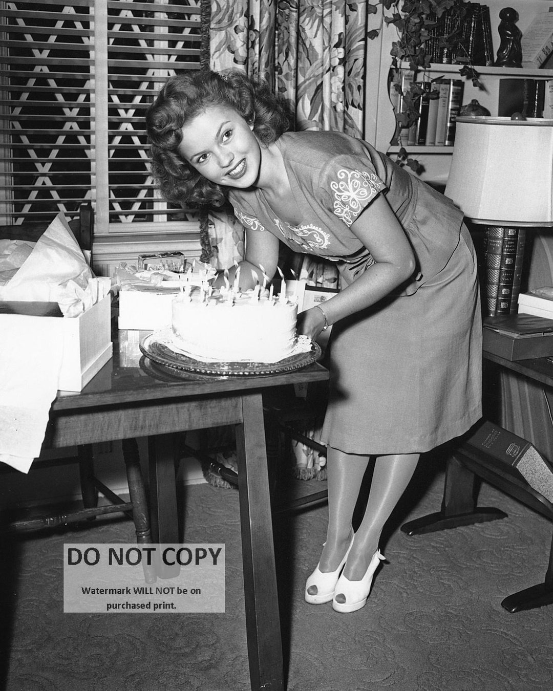 Shirley Temple Celebrates Her 17th Birthday in 1945 - 5X7, 8X10 or