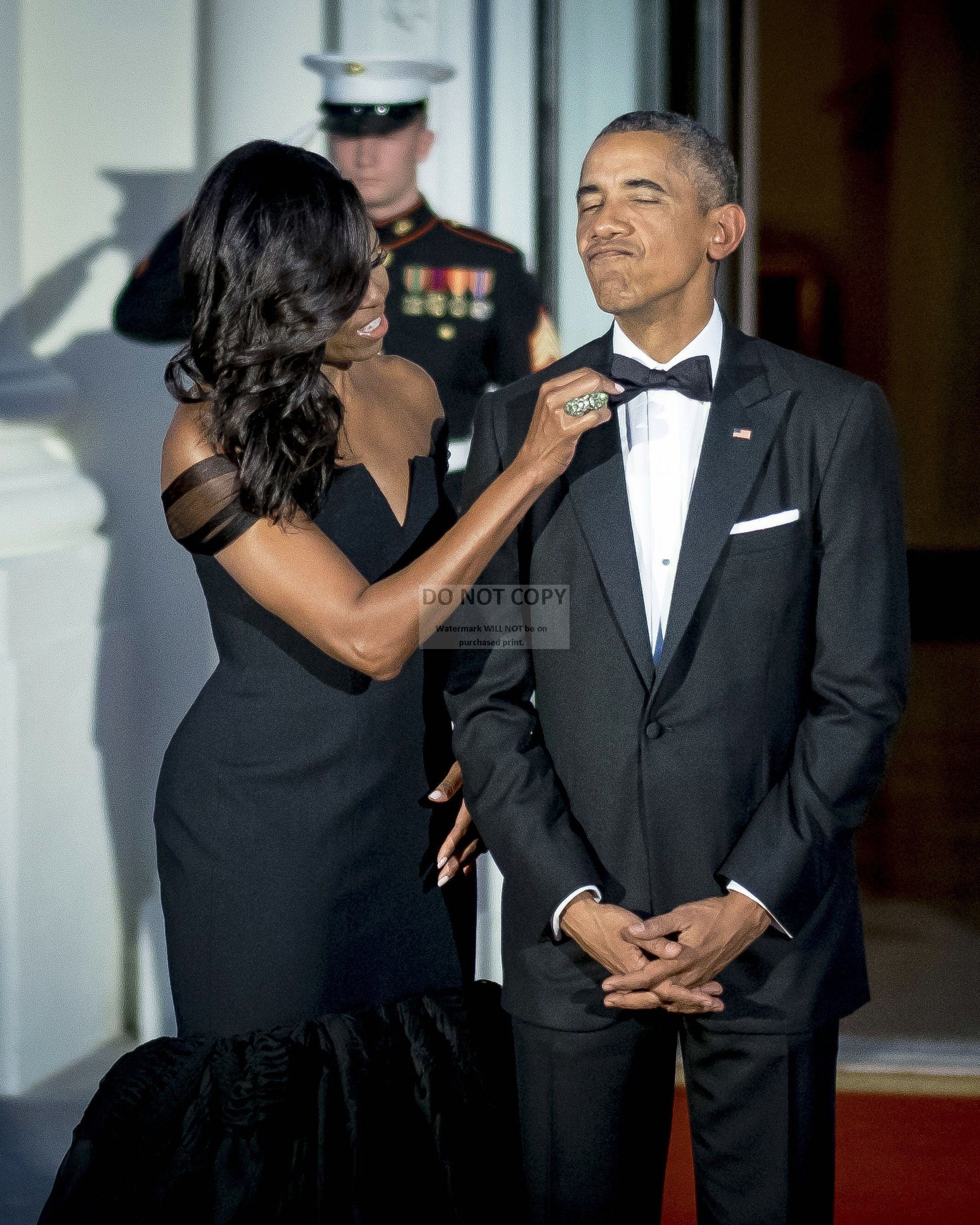 President Barack Obama and First Lady Michelle Obama Prior to picture