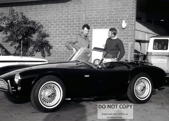 Steve Mcqueen, Carroll Shelby and a Cobra 289 Roadster - 5X7, 8X10