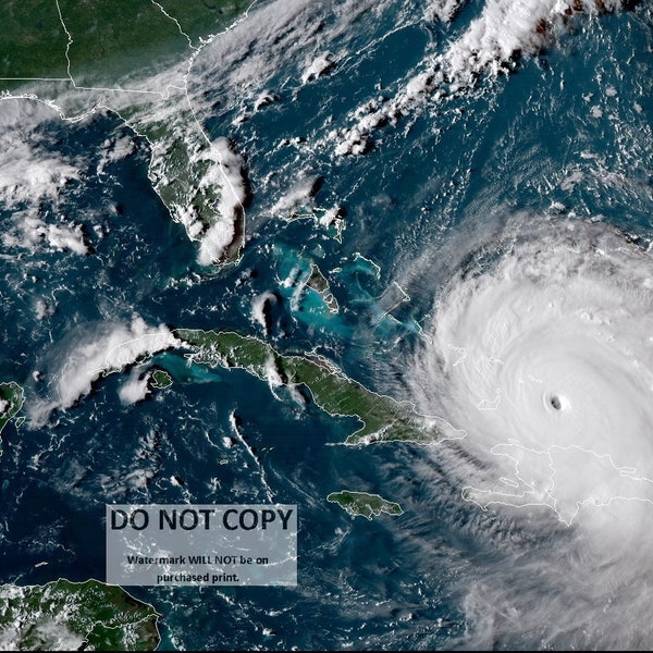 Hurricane Irma Nears Florida as a Category 5 September 2017 - 5X7, 8X10 or 11X14 Photo (FB-187) [LG-106]