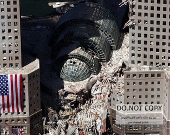 9/11 World Trade Center Damage Photo: Aerial View