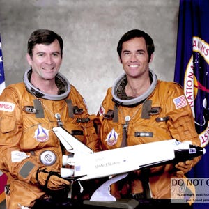 Astronauts John Young & Robert Crippen Space Shuttle Columbia STS-1 Crew - 5X7, 8X10 or 11X14 NASA Photo (EP-500)