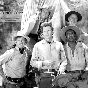 Clint Eastwood &#39;Rawhide&#39; Cast Publicity Photo: Western TV Series