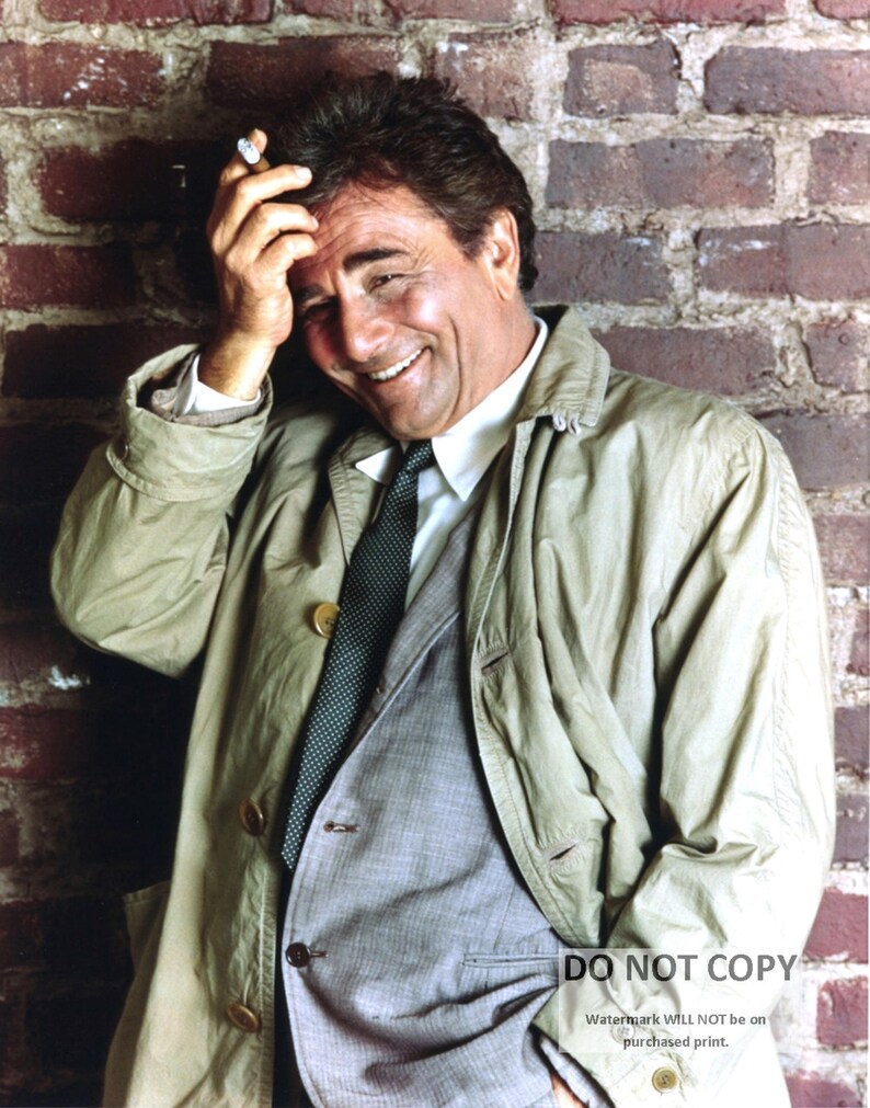 Peter Falk as Iconic Homicide Detective Lieutenant Columbo - 5X7, 8X10 ...