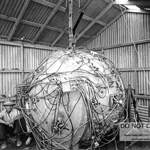 Housing for the First Atomic Bomb "The Gadget" in 1945 - 5X7, 8X10 or 11X14 Photo (BB-669)