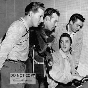 The Million Dollar Quartet: Elvis Presley, Jerry Lee Lewis, Johnny Cash and Carl Perkins - 5X7, 8X10 or 11X14 Photo (AA-123)