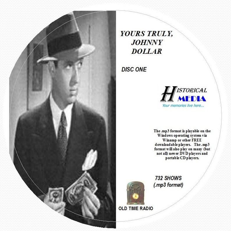Yours Truly Johnny Dollar 732 Shows Of Old Time Radio In Mp3 Format Otr On 7 Cds - 