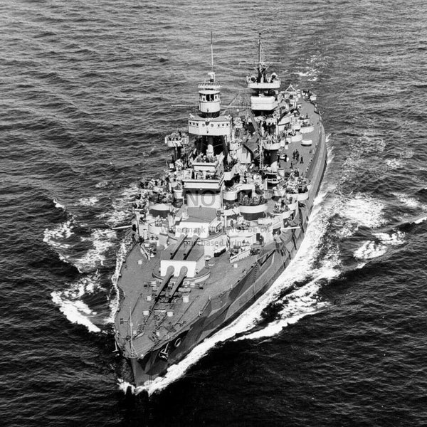 USS Arkansas Battleship off the East Coast in 1944 - 8X10 or 11X14 Navy Photo (SP198)