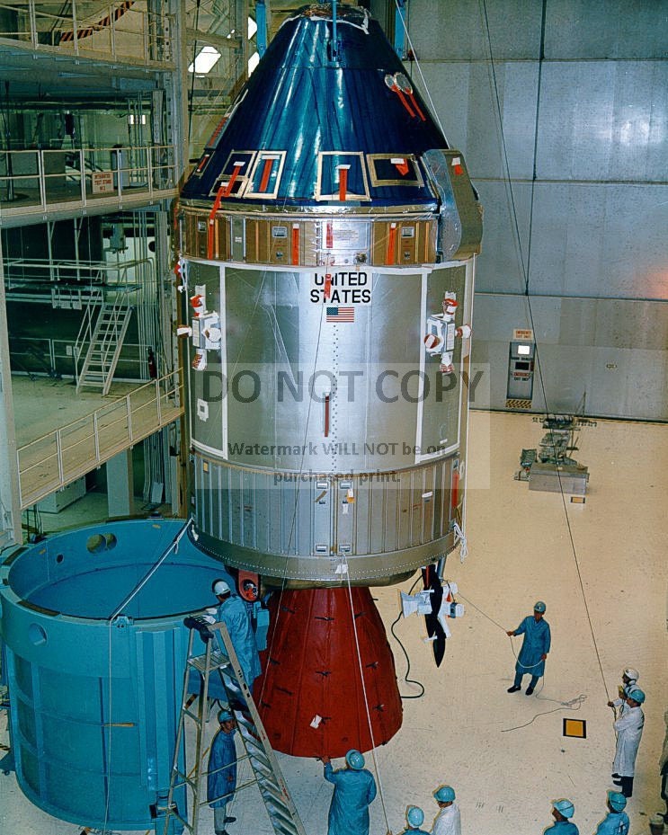 Apollo 11 Command and Service Modules in the Manned Spacecraft - Etsy
