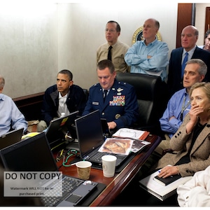 President Barack Obama & His National Security Team Watch the Mission to Get Osama Bin Laden - 5X7, 8X10 or 11X14 Photo (EP-922)