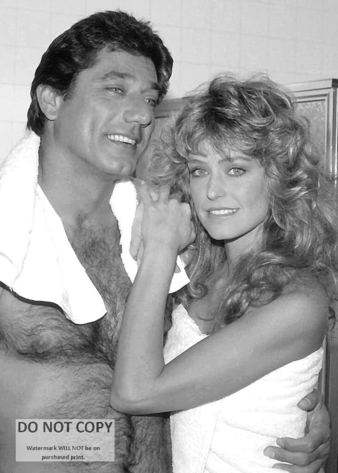 Joe Namath and Farrah Fawcett in Commercial in 1981 5X7 or 8X10 Photo