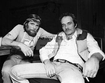 Country Music Legends Merle Haggard and Johnny Paycheck - 5X7 or 8X10 Publicity Photo (ZY-102)