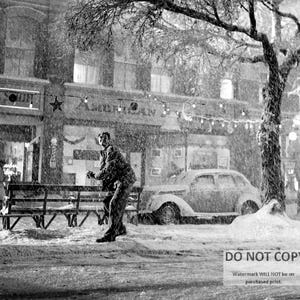 James Stewart on the Set of the Film &quot;It&#39;s a Wonderful Life&quot; - 5X7 or 8X10 Publicity Photo (ZZ-668)