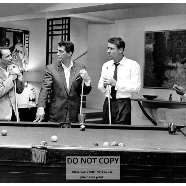 The Rat Pack: Peter Lawford, Dean Martin, Sammy Davis Jr. and Frank Sinatra in "Ocean's 11" - 5X7, 8X10 or 11X14 Photo (AB-721)