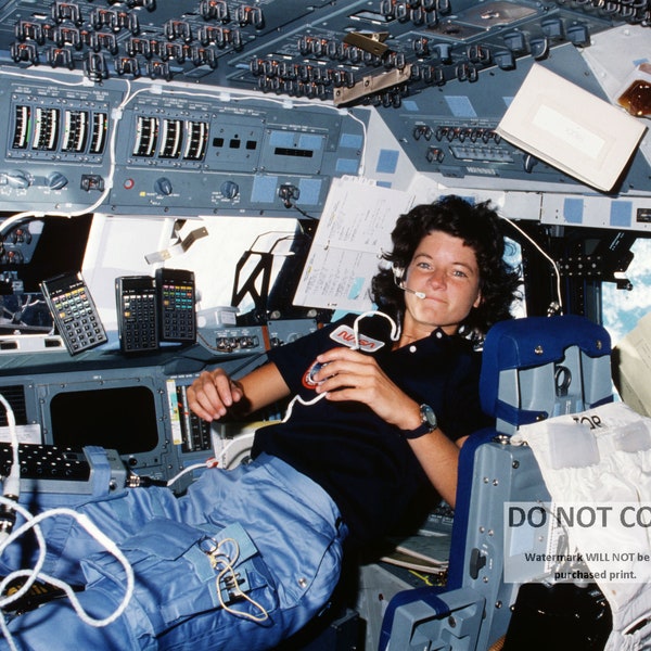 Astronaut Sally Ride on the Space Shuttle Challenger in 1983 America's First Woman in Space - 5X7, 8X10 or 11X14 NASA Photo (ZZ-985)