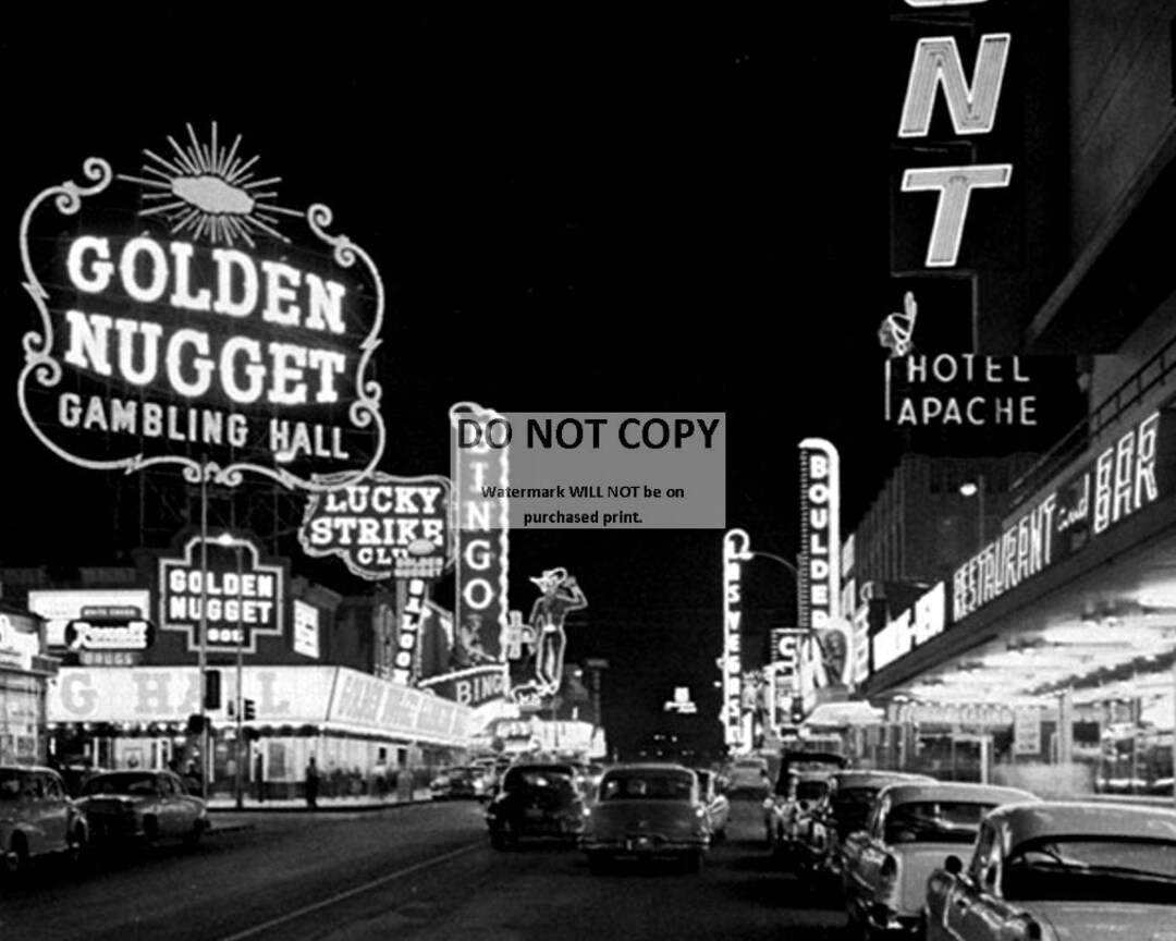 1950s Vintage Photo of the Las Vegas Strip 8X10 Photo - Etsy