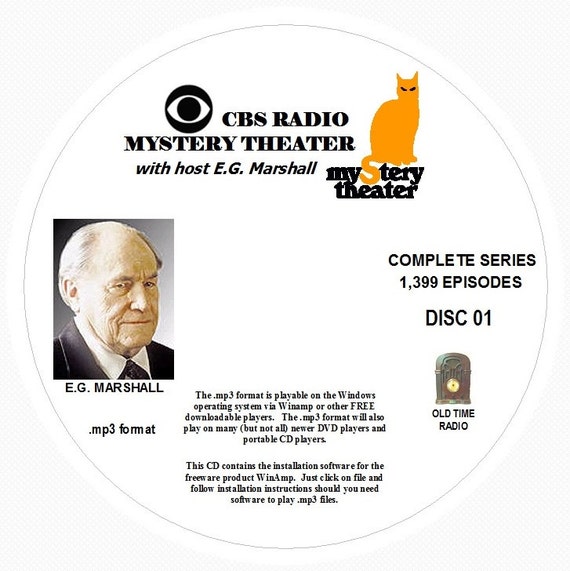 Cbs Radio Mystery Theater 1 399 Shows Of Old Time Radio In Mp3 Format Otr 21 Cds Complete Series