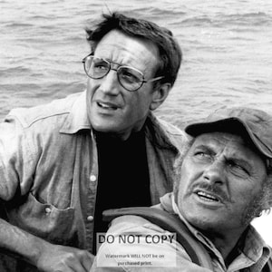 Roy Scheider and Robert Shaw in the 1975 Film &quot;Jaws&quot; - 8X10 or 11X14 Publicity Photo (AB-014)