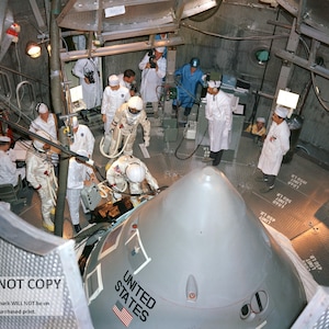 Apollo 1 Crew Prepares to Enter Command Module at Kennedy Space Center - 5X7, 8X10 or 11X14 NASA Photo (EP-525)