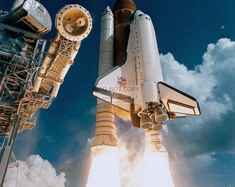 Maiden Launch of Space Shuttle Atlantis in 1985 - 5X7, 8X10 or 11X14 NASA Photo (EP-269)