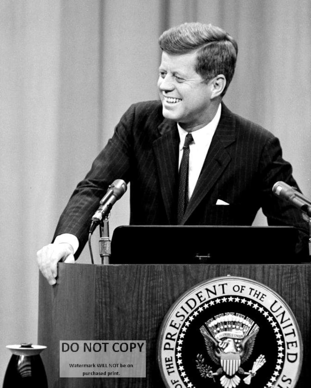 President John F. Kennedy at a 1962 Press Conference - 5X7 or 8X10