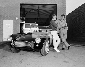 Steve McQueen, Carroll Shelby and a Cobra 289 Roadster - 5X7, 8X10 or 11X14 Photo (OC-014) [LG-119]