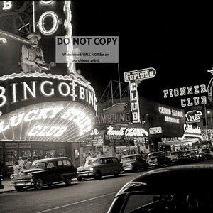 1950s Vintage Photo of the Las Vegas Strip 5X7, 8X10 or 11X14 Photo AA-317 LG-099 image 1