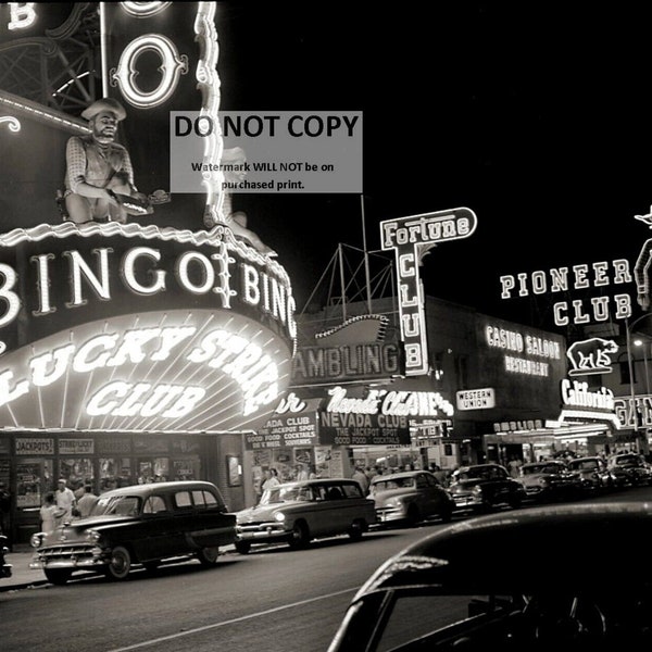 1950s Vintage Photo of the Las Vegas Strip - 5X7, 8X10 or 11X14 Photo (AA-317) [LG-099]