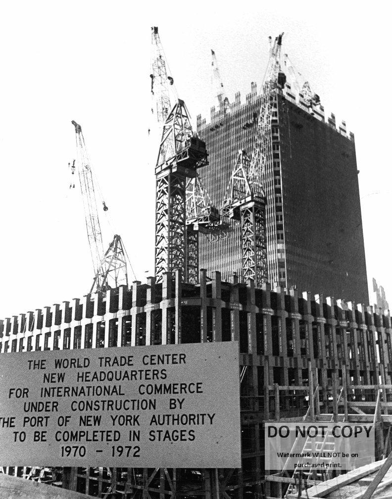 洋書 Constructing World World Trade Center Under Construction in 1969 - 5X7, 8X10 or