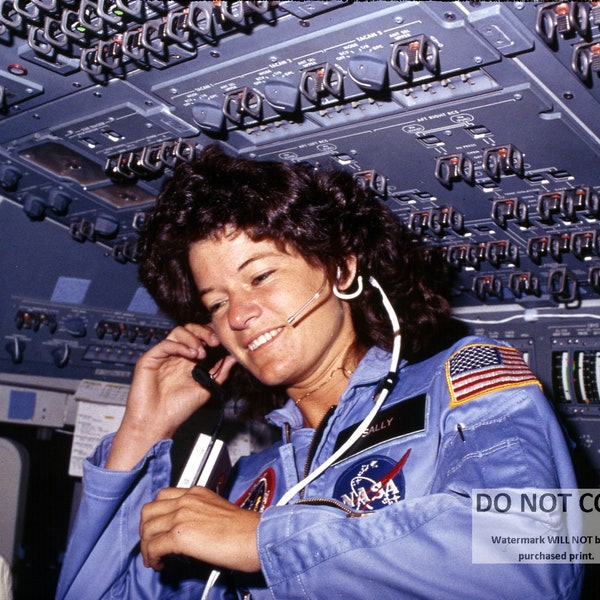 Astronaut Sally Ride on the Space Shuttle Challenger in 1983 America's First Woman in Space - 5X7, 8X10 or 11X14 NASA Photo (AA-983)