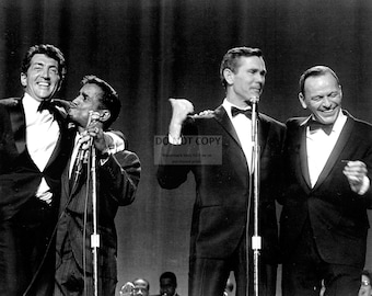 Johnny Carson With The Rat Pack: Dean Martin, Frank Sinatra and Sammy Davis, Jr. - 5X7, 8X10 or 11X14 Photo (EP-514) [LG-040]