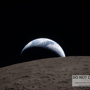 Earthset from Orion During Artemis II - 5X7, 8X10 or 11X14 NASA Photo (CP-082)