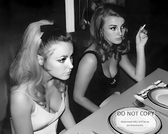 Sharon Tate & Barbara Bouchet Playboy Club London 1966 - 5X7, 8X10 or 11X14 Photo (RT-786)