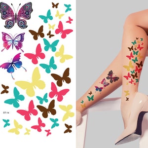 Supperb® Temporary Tattoos - Colorful Butterflies