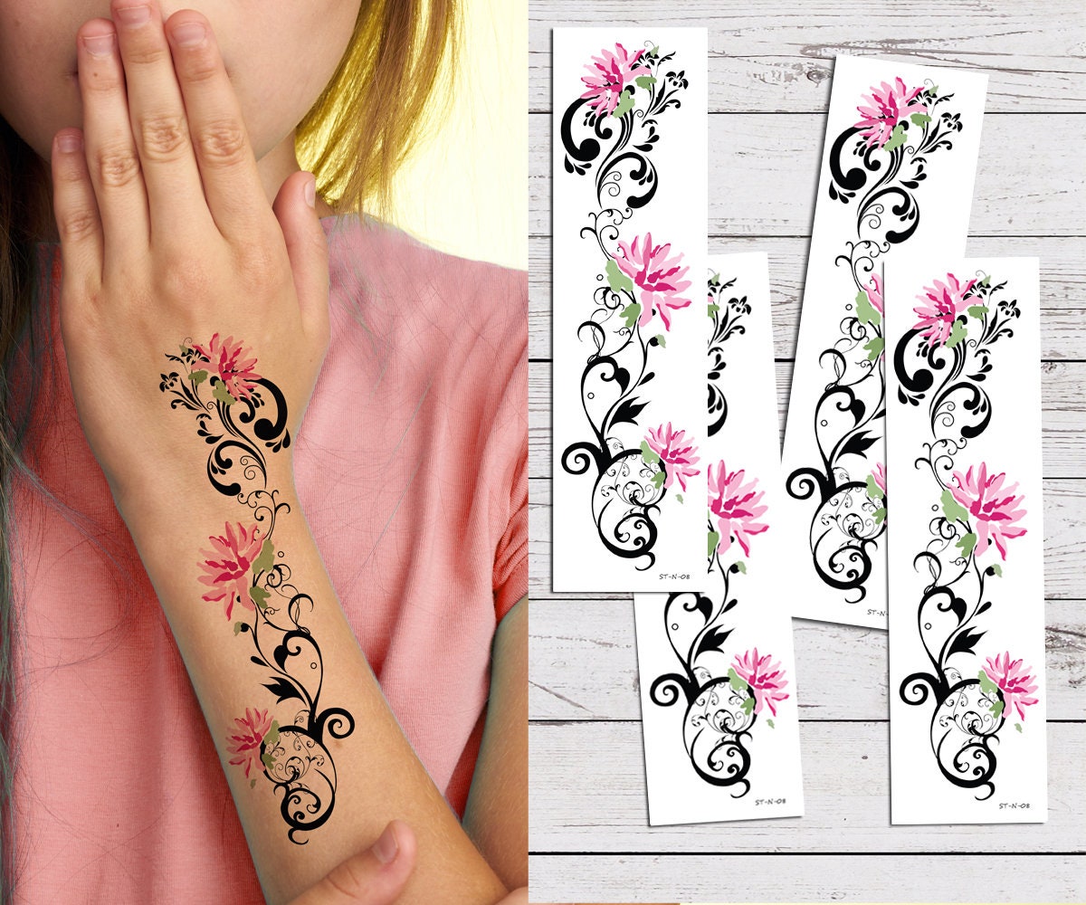 Tribal Lotus Tattoo - Etsy Tribal Lotus Tattoo - Etsy