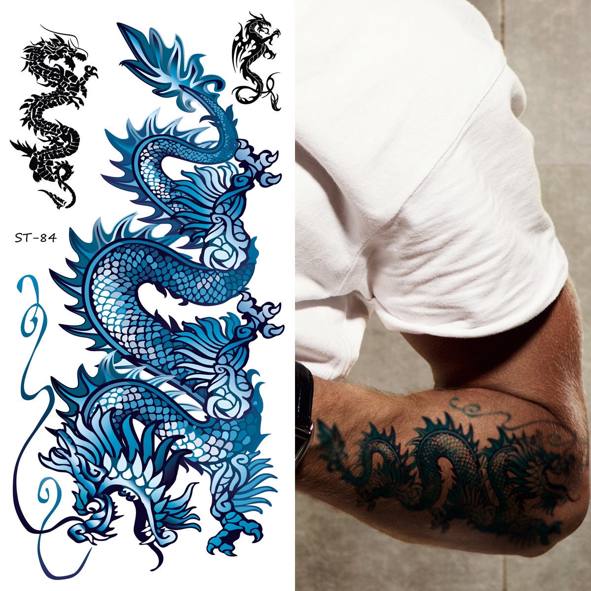 Classic Dragon  Classic Dragon Temporary Tattoos  Momentary Ink
