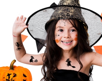 19 X 魔女の工芸品 一時的なタトゥー 1 週間持続 ハロウィン 牙 毒