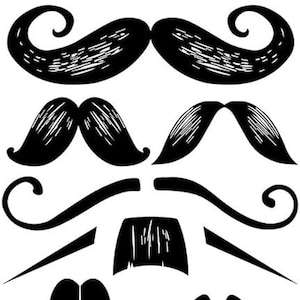 Supperb® Temporary Tattoos - Mustache Tattoos Set