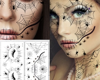 アメリカ☆フェイスタトゥー☆女の子編。ハロウィン Supperb® テンポラリータトゥー - ハロウィンフェイスタトゥー