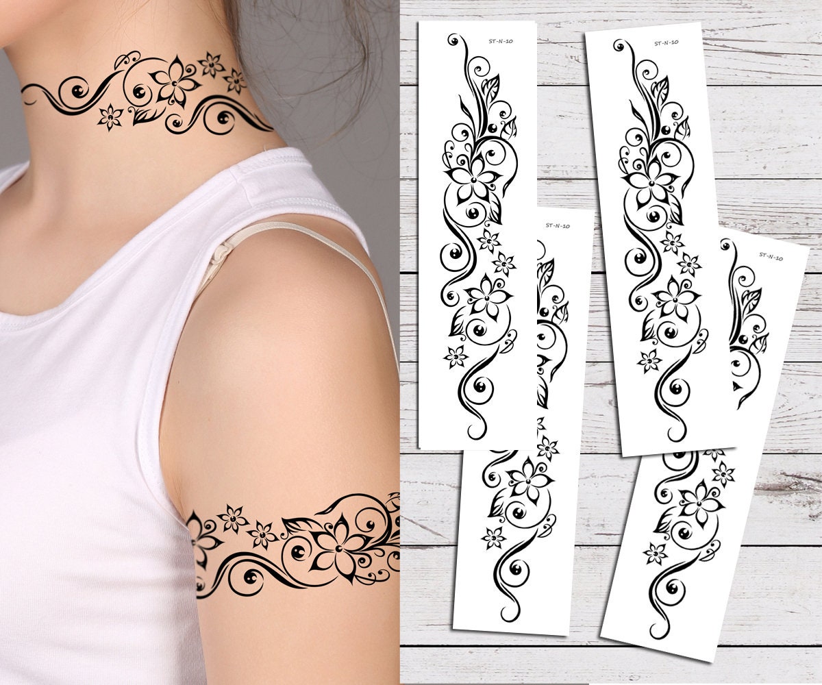 tribal flower tattoo stencils
