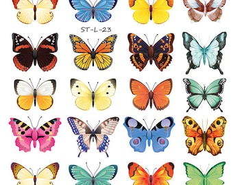 Supperb® Temporary Tattoos - 28 Small Butterflies Tattoos
