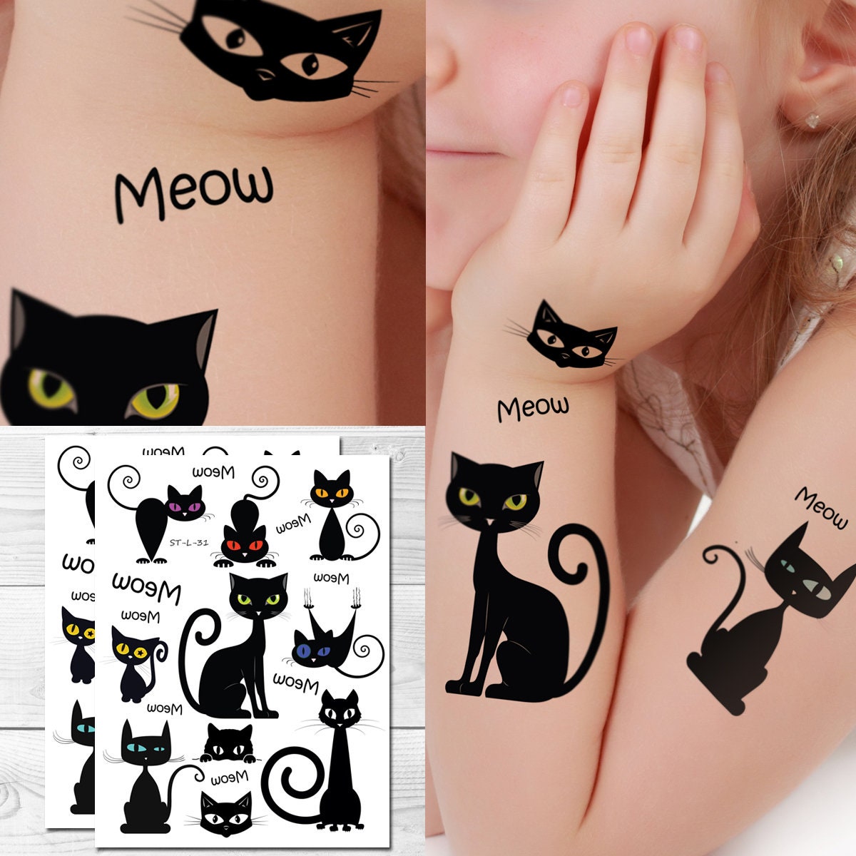 Tattoo Kitten Etsy France